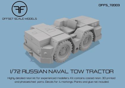 1:72 Russian Naval Tow Tractor Highly detailed resin kit with PE parts.