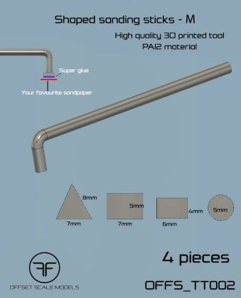 Shaped sanding sticks - M