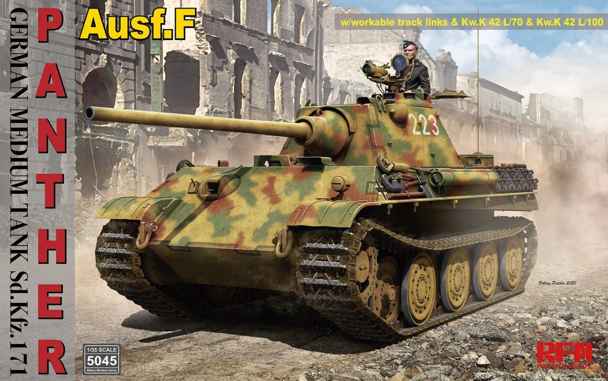 1:35 Sd.Kfz.171 Panther Ausf. F w/ workable track, Kw.K L/70 & Kw.K L/100