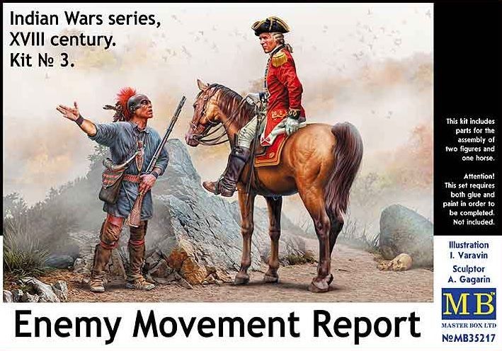1:35 Indian Wars series, XVIII century. Kit No 3. Enemy Movement Report