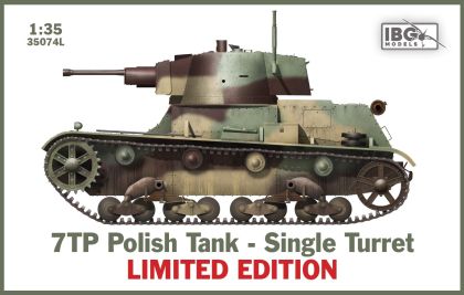 1:35 7TP Polish Tank - Single Turret LIMITED EDITION (includes Miniart Polish Tank Crew Set and Mast