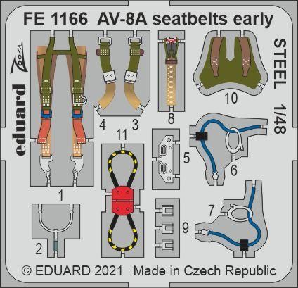 1:48 McDonnell-Douglas AV-8A Harrier seatbelts early STEEL