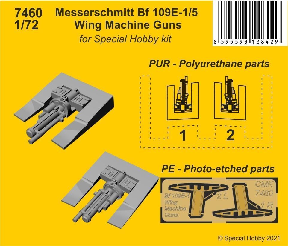 1:72 Messerschmitt Bf 109E-1/5 Wing Machine Guns