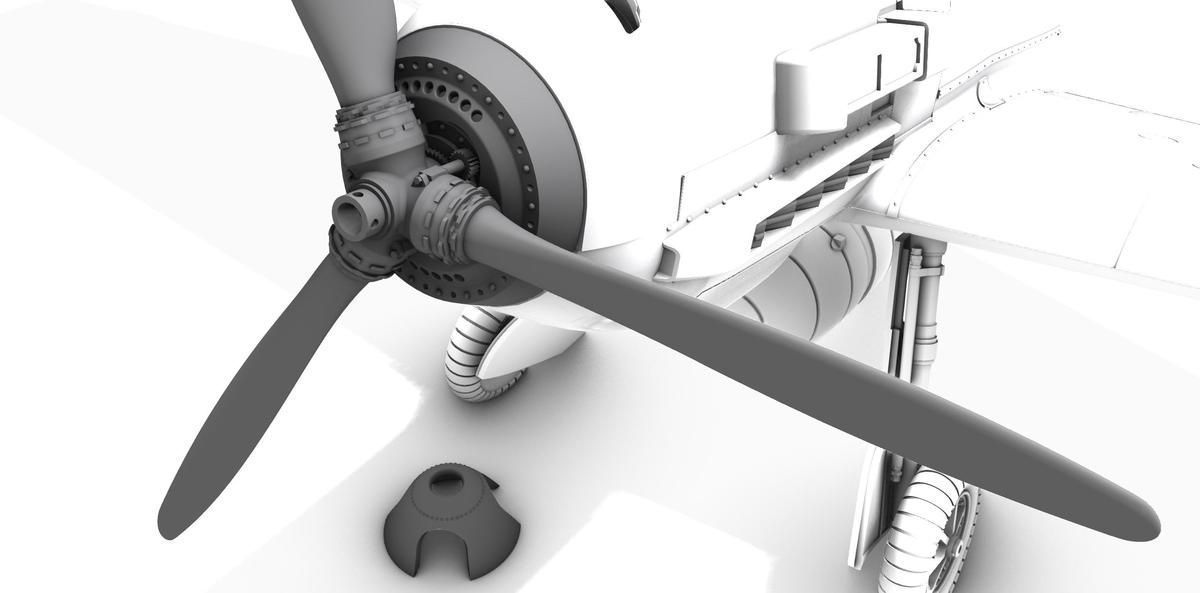 1:72 Messerschmitt Bf 109E Detailed Propeller Spinner