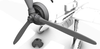 1:72 Messerschmitt Bf 109E Detailed Propeller Spinner