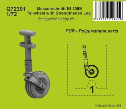 1:72 Messerschmitt Bf 109E Tailwheel with Strengthened Leg