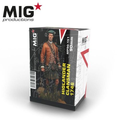 HIGHLANDER CLANSMAN 1746 – 90MM RESIN FIGURE