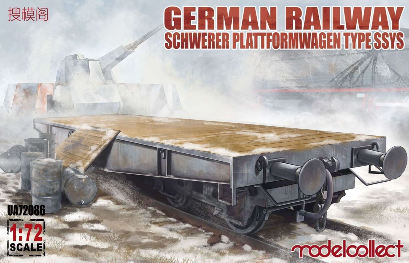 1:72  Picture of German Railway Schwerer Plattformwagen Type ssys 1+1 pack Picture of German Railway