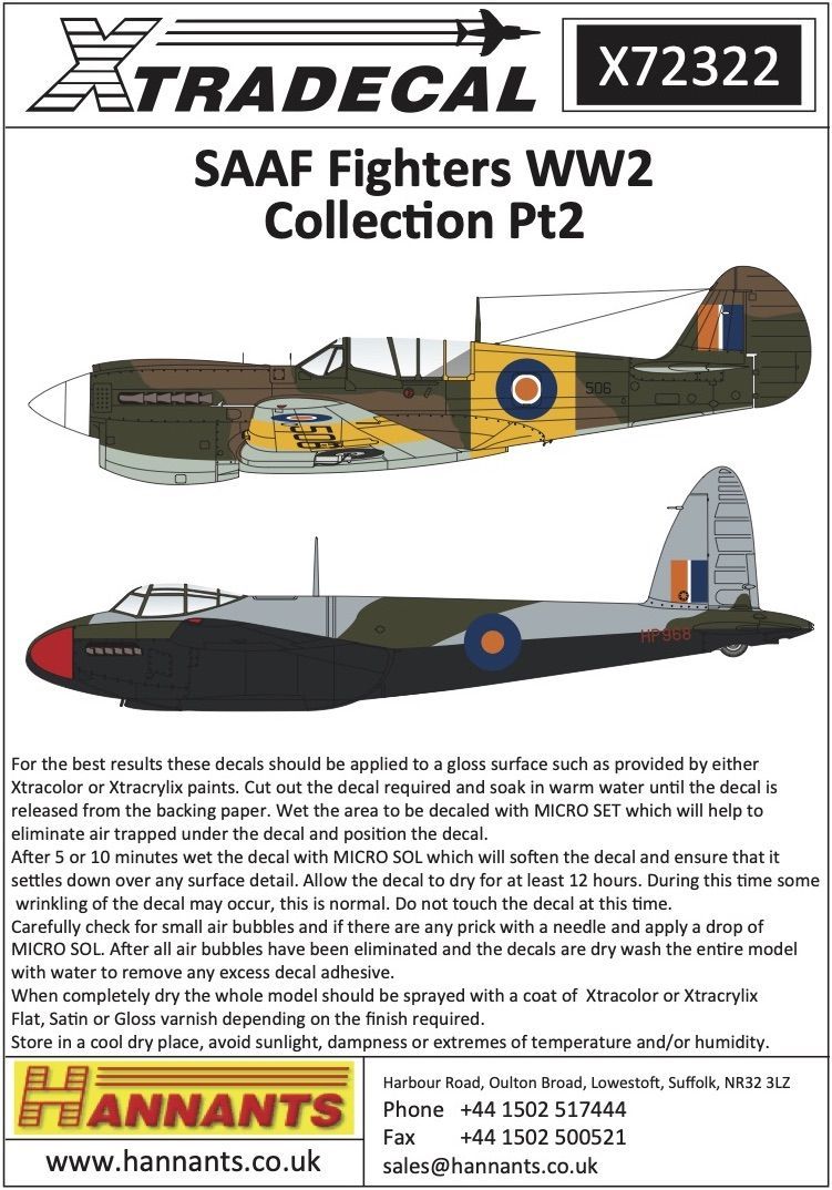 1:72 SAAF Fighters WWII Collection Pt2