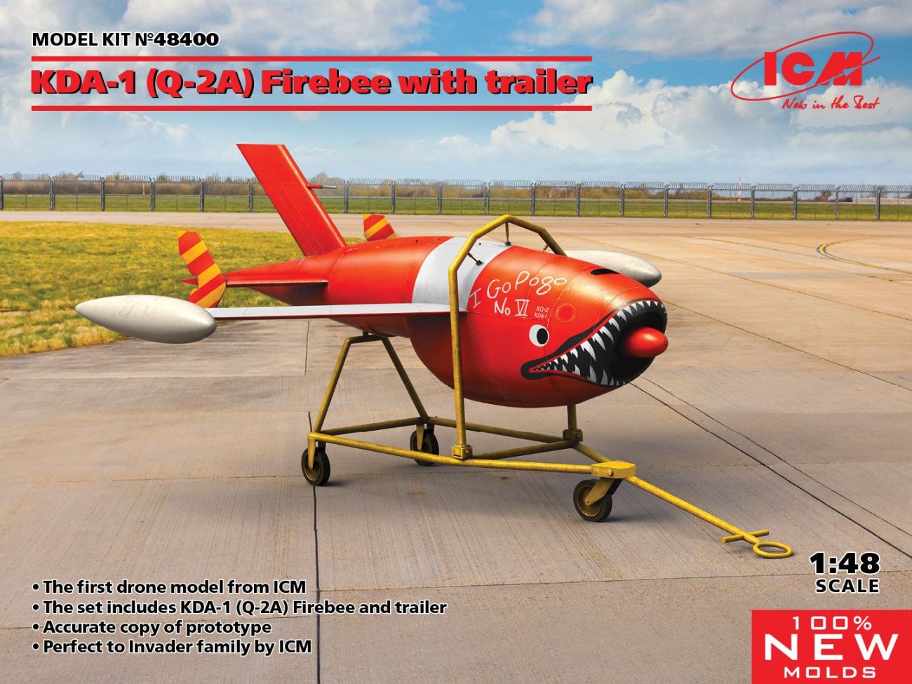 1:48 KDA-1 (Q-2A) Firebee with trailer