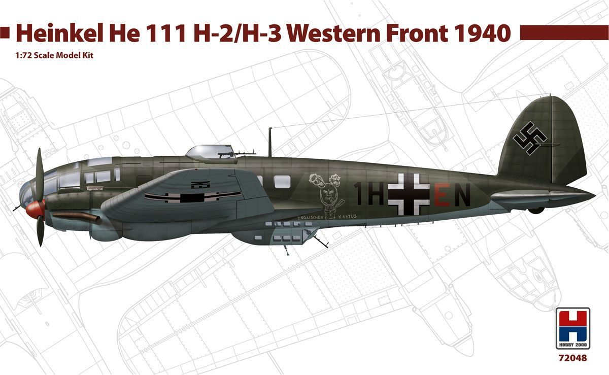 1:72 Heinkel He-111 H-2/H-3 Western Front 1940 ( HASEGAWA + Cartograf )