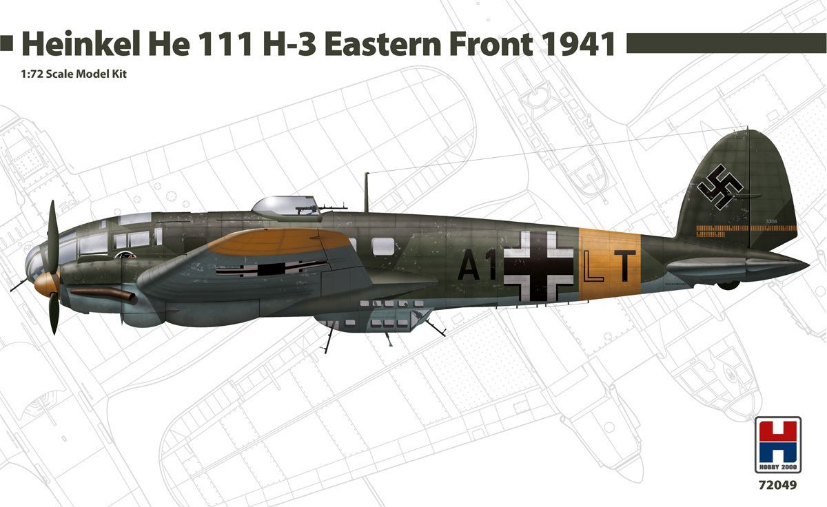 1:72 Heinkel He-111 H-3 Eastern Front 1941 ( HASEGAWA + Cartograf )