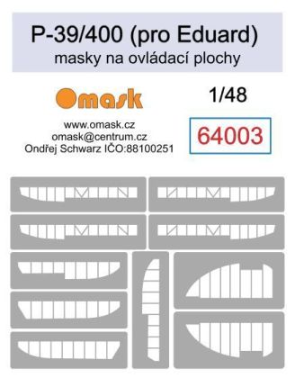 1:48 P-39/P-400 masky na ovládací plochy (pro Eduard)