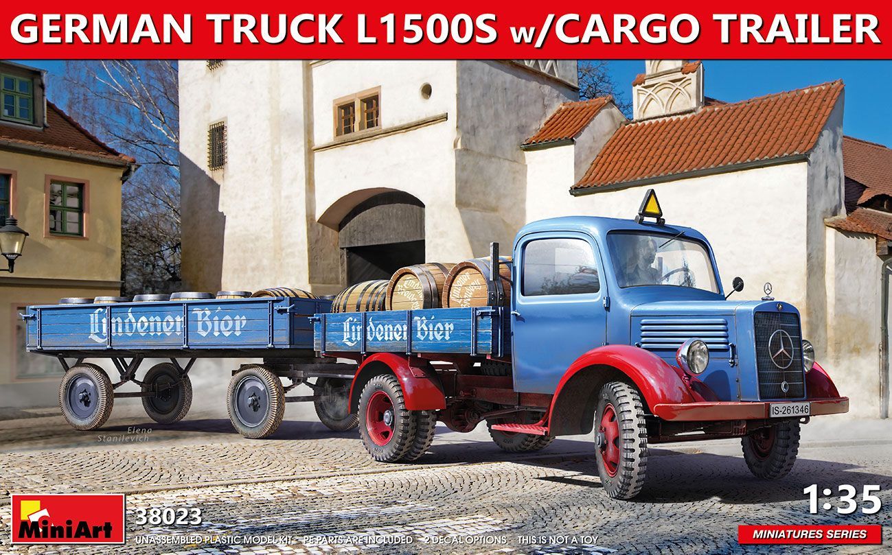 1:35 GERMAN TRUCK L1500S w/CARGO TRAILER