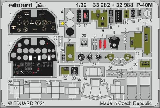 1:32 Curtiss P-40M interior