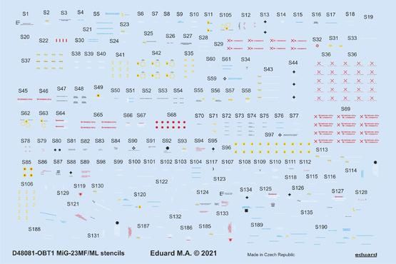 1:48 Mikoyan MiG-23MF/ML stencils