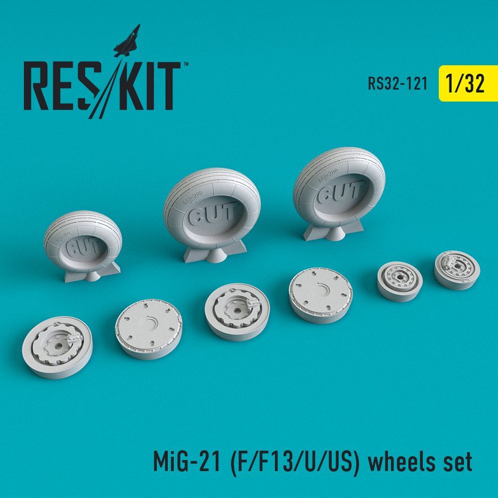 1:32 Mikoyan MiG-21 (MiG-21F/F13/U/US) wheels set
