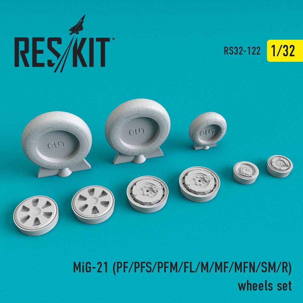 1:32 MiG-21PF/PFS/PFM/FL/M/MF/MFN/SM/R - wheels set