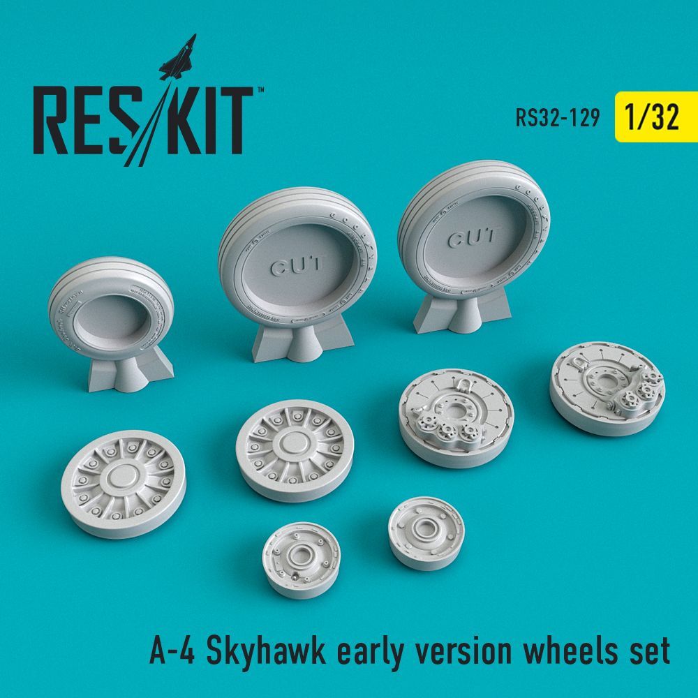 1:32 Douglas A-4E Skyhawk early version wheels set