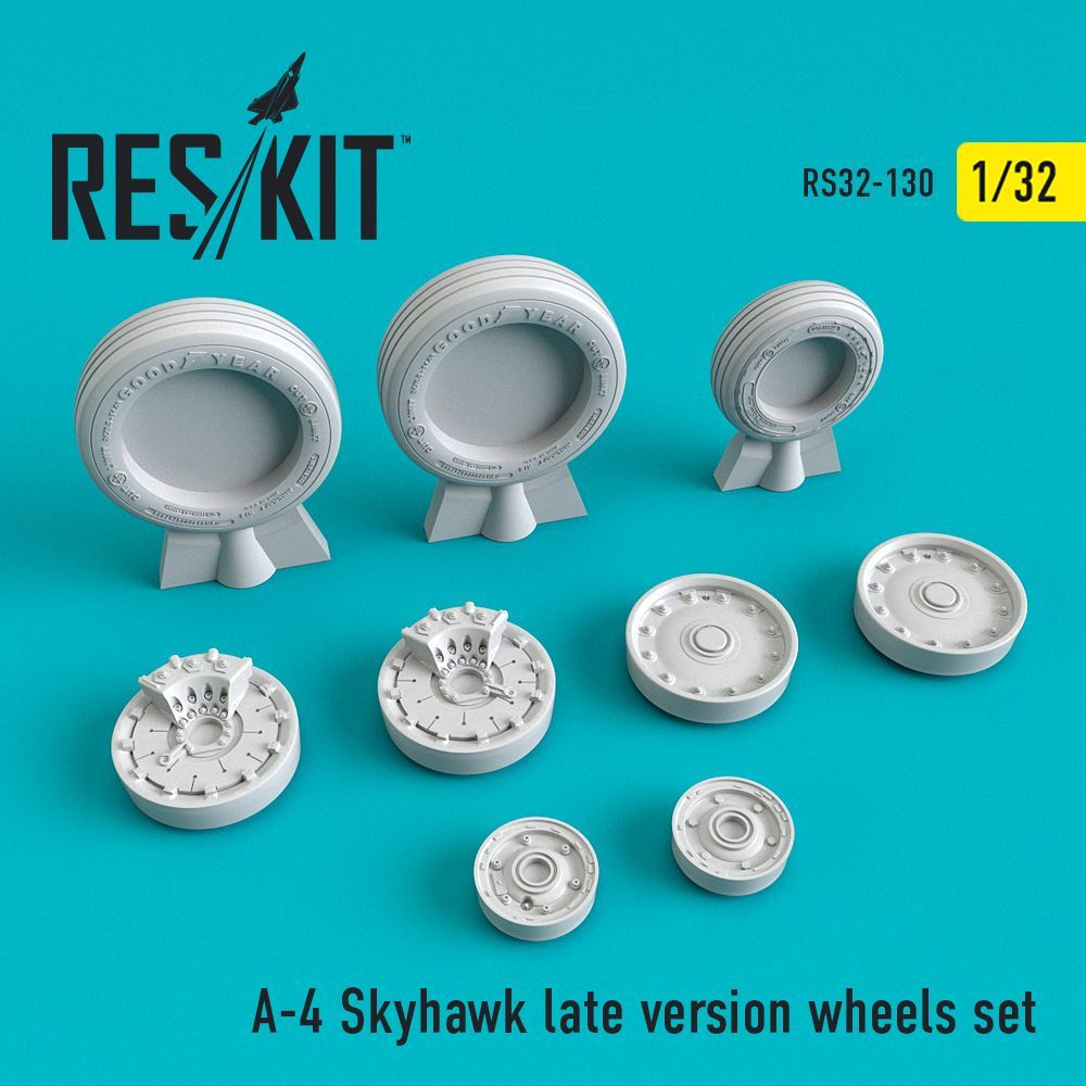 1:32 Douglas A-4E Skyhawk late version wheels set