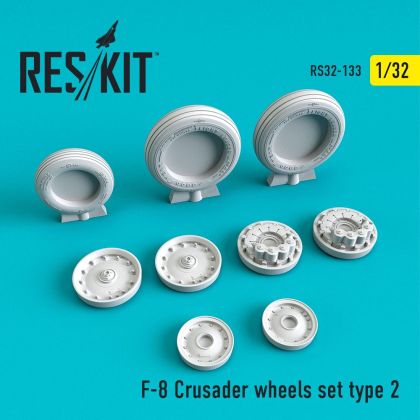 1:32 Vought F-8E Crusader wheels set type 2