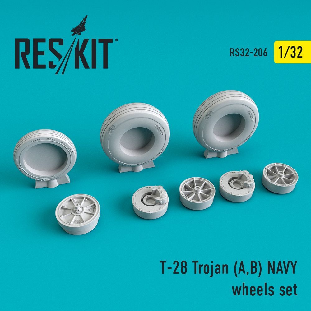 1:32 North-American T-28 Trojan (T-28A, T-28B) NAVY wheels set