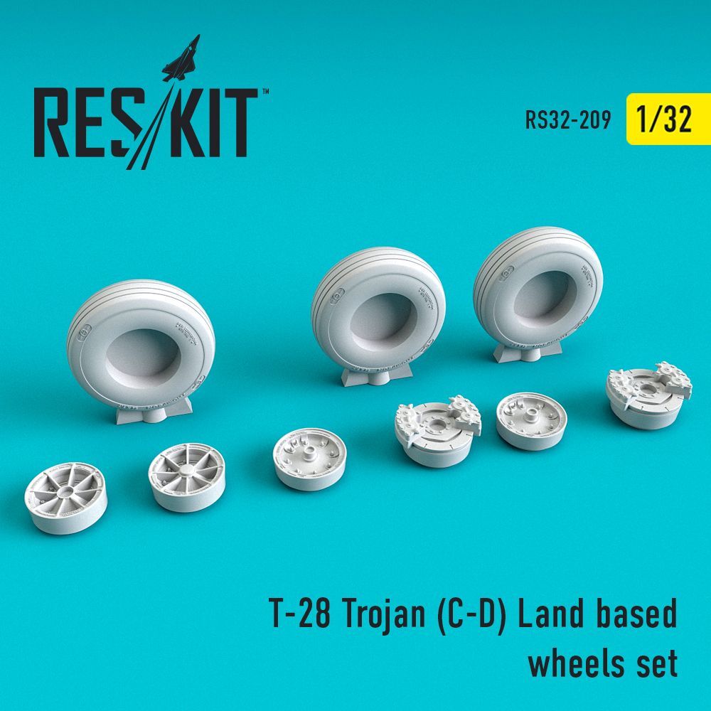 1:32 North-American T-28 Trojan (T-28C-T-28D) Land based wheels set