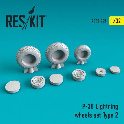 1:32 Lockheed P-38 Lightning wheels set Type 2
