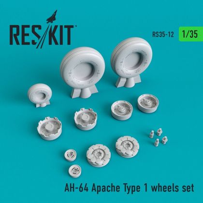 1:35 Hughes AH-64 Apache Type 1 wheels set