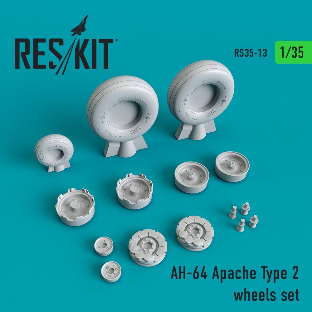 1:35 Hughes AH-64 Apache Type 2 wheels set