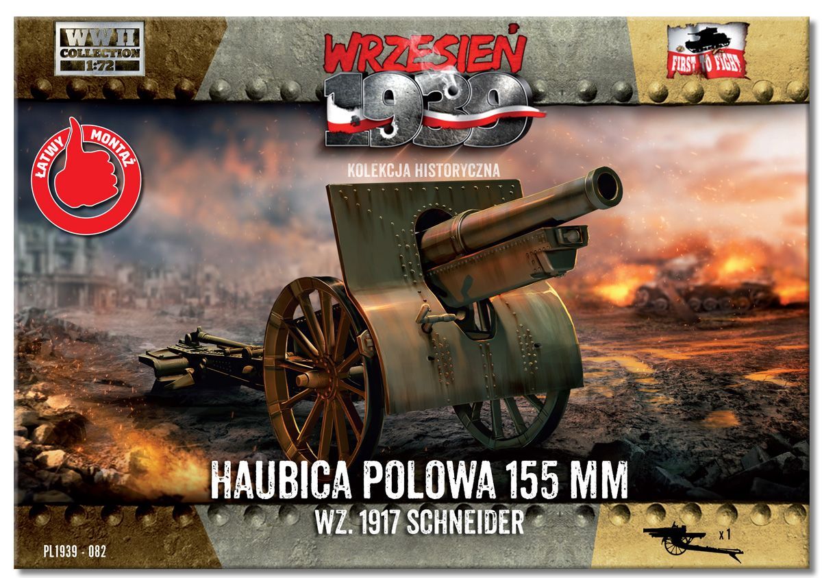 1:72 155mm Howitzer field wz. 1917 Schneider