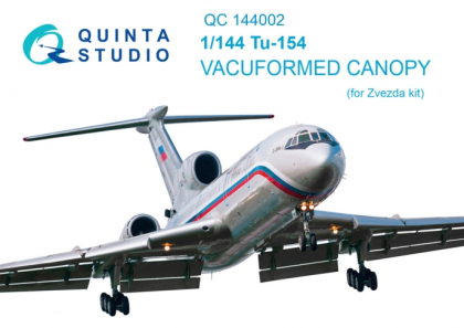 1:144 Tu-154 vacuformed canopy