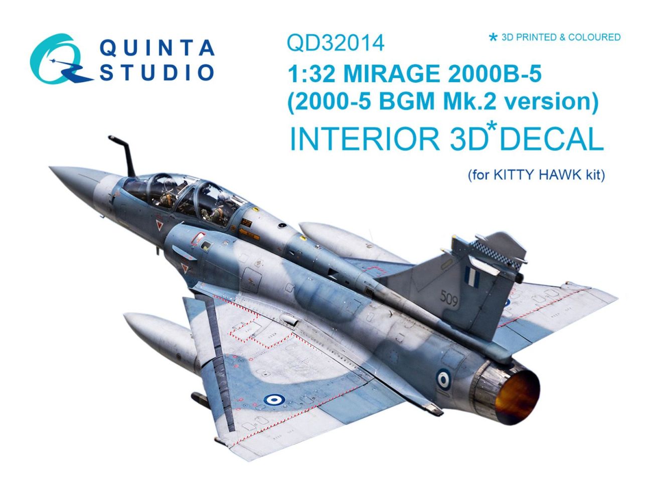 1:32 Mirage 2000B-5 (2000-5BGM Mk2) Interior 3D decals