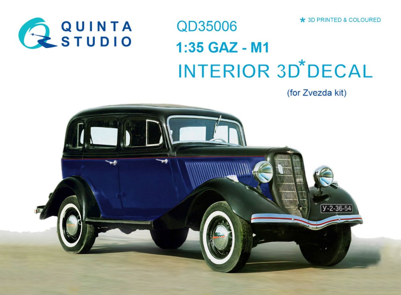 1:35  GAZ M-1 interior 3D decal