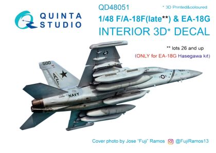 1:48 F/A-18F late & EA-18G interior 3D decals