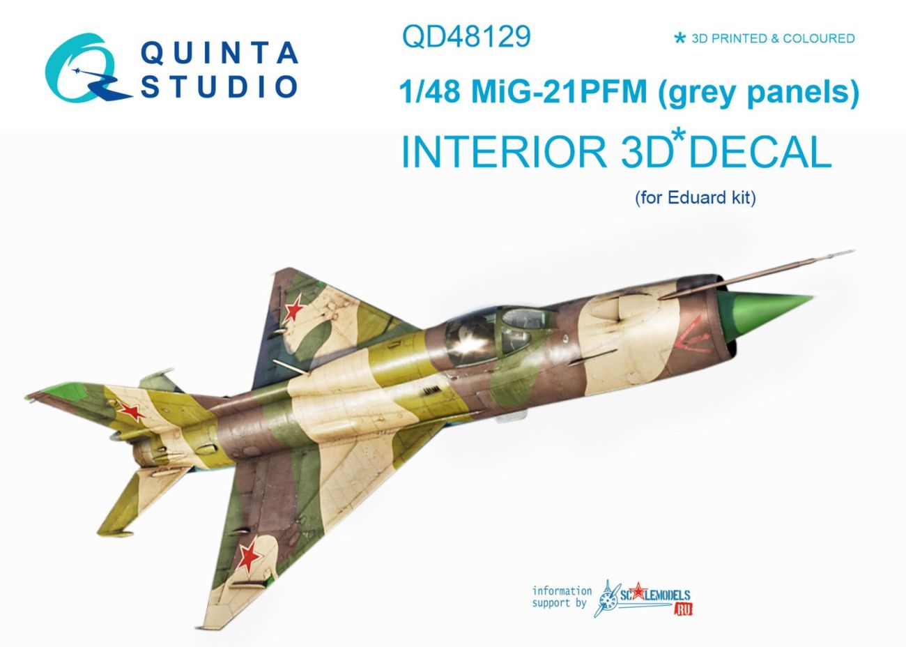 1:48 Mig-21PFM (grey panels) interior 3D decals