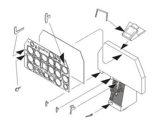 1:32 F-86F Sabre-Instrument panel for Has