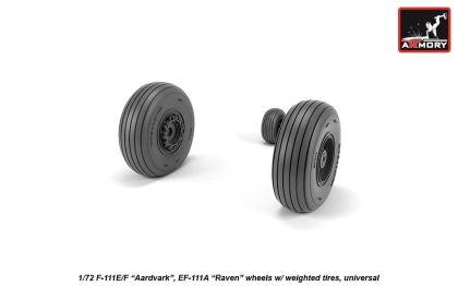 1:72 F-111 Aardvark late type wheels w/ weighted tires