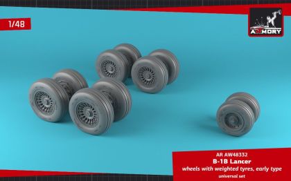 1:48 B-1B Lancer wheels w/ weighted tires, early