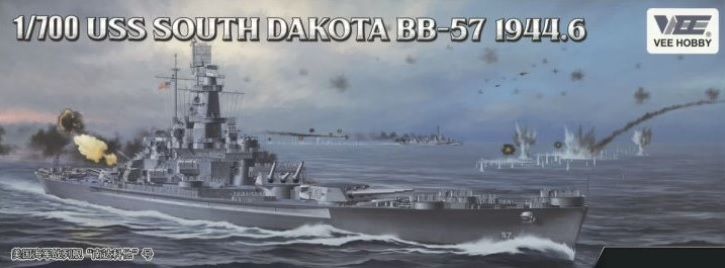1:700 USS South Dakota BB-57 1944.6 Deluxe Edition