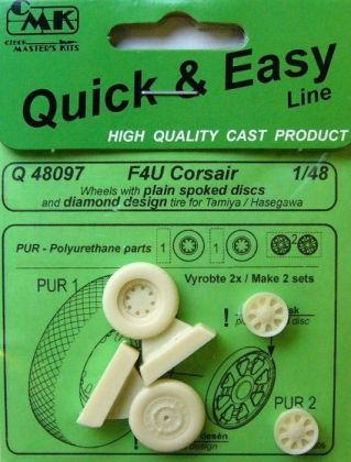 1:48 F4U Corsair wheels with plain disc,diamond design