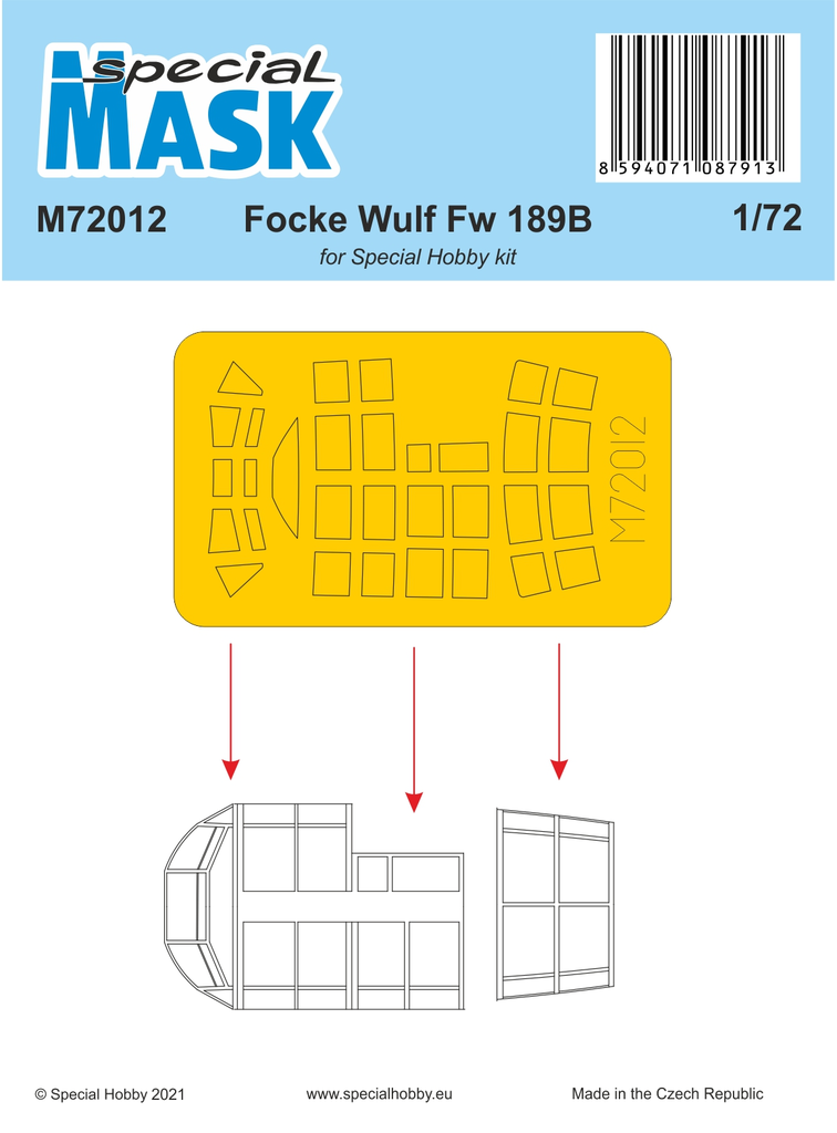 1:72 Focke Wulf Fw 189B Mask