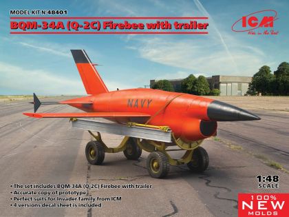 1:48 BQM-34A (Q-2C) Firebee with trailer