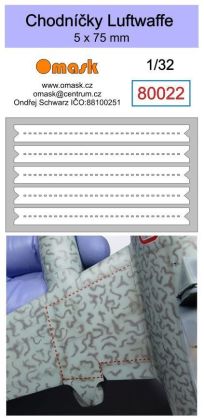 1:32 Chodníčky Luftwaffe 5 x 75 mm (Oramask)