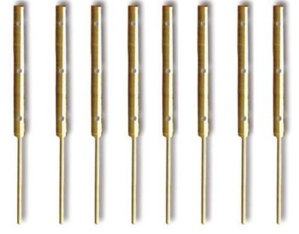 3 HOLES BRASS FLAT STANCHIONS - 18 mm (20)