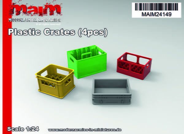 1:24 Plastic Crates - Bierkisten, Boxen (4pcs)