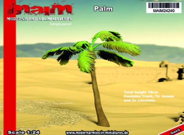 1:24 Palm - straight version (105mm Trunk length)