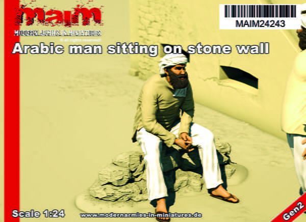 1:24 Arabic Man sitting on stone wall