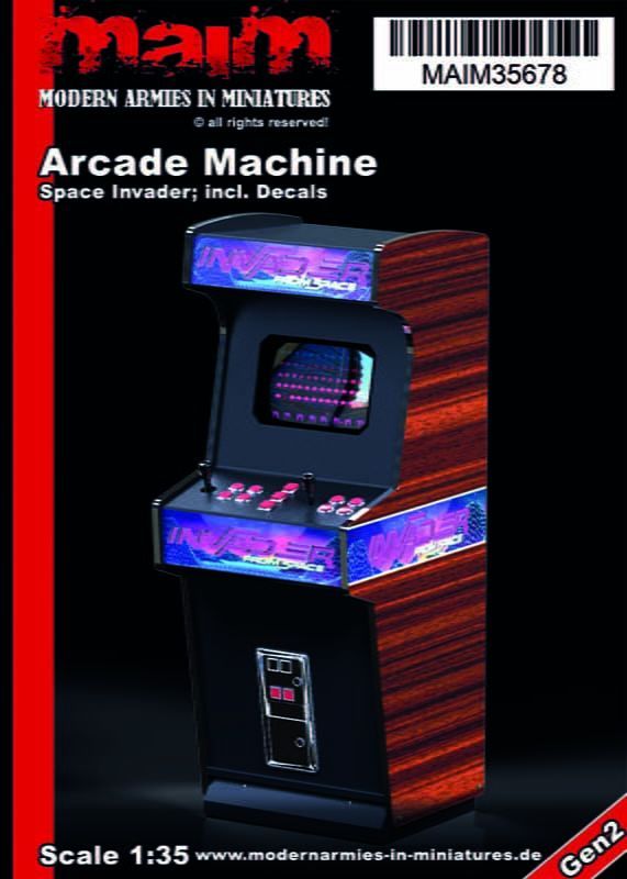 1:35 Arcade Machine (Retro Style) Pace Men, Decals incl.