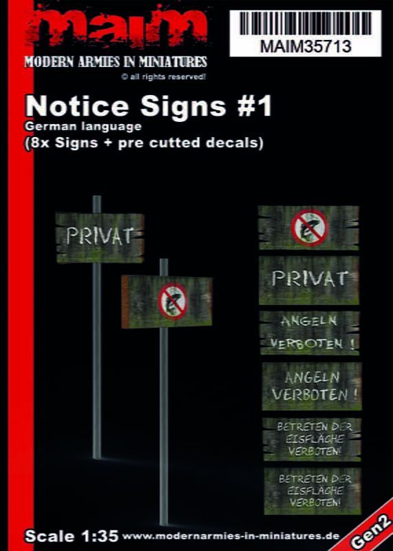 1:35 Notice Signs #1 German Language